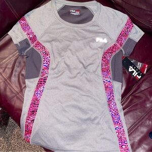 Fila Women’s Pink Leopard Running Shirt